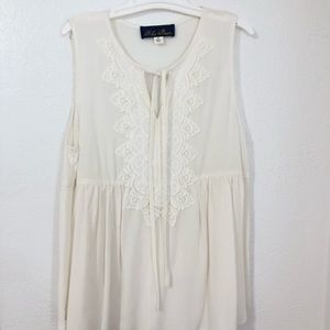 Francescas White tie front tank